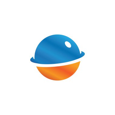 Bowling logosu, gezegen çizimi, vektör tasarımı