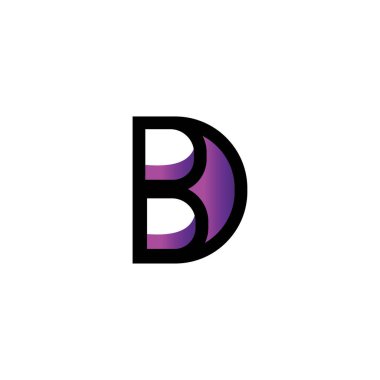 BD logo tasarım şablonu şirket vektör çizimi
