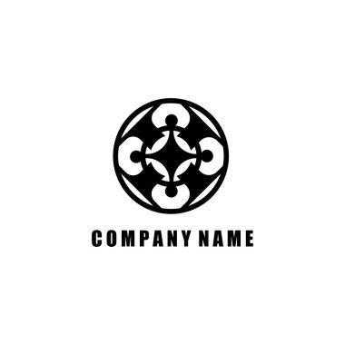 Bozuk para logosu mandala soyut vektör çizimi tasarımı