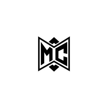 MC logo şablonu grafik tasarım şirketi vektör çizimi