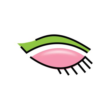 Kaşlar, kirpikler, kozmetik logo, güzellik soyut vektör çizimi tasarımı
