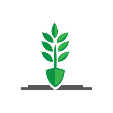 Bitki logo tarımsal illüstrasyon kapsam vektörünü ateşliyor