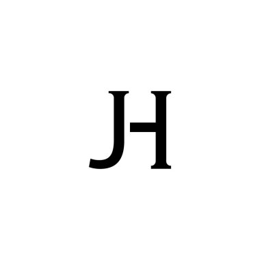 JH logo harfinin baş harfleri soyut illüstrasyon vektörü