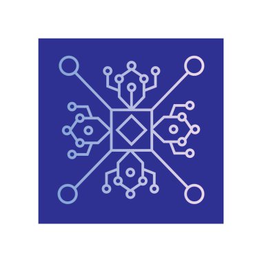 logo ikonu teknolojisi elektronik modern çizgi tasarım vektörü