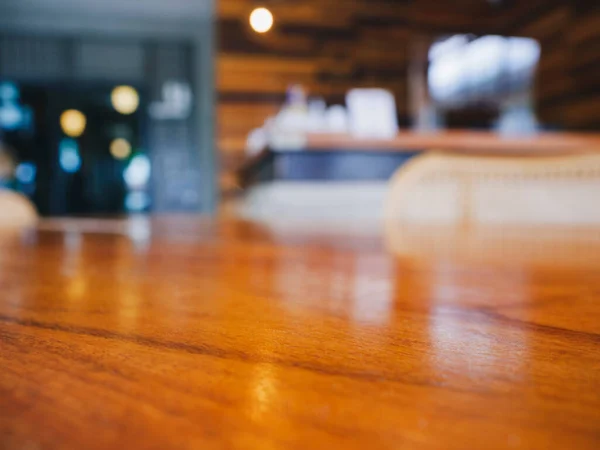 テーブルトップカフェレストランコーヒーショップぼかしの背景 — ストック写真