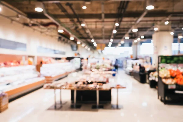 Expositor Estantes Blur Supermercado Comercio Minorista Compra Comestibles —  Fotos de Stock