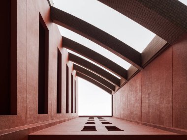 Bina Salonu Duvarları ve Kirişler yapı perspektifi mimari ayrıntıları