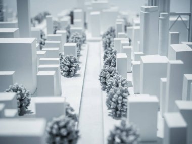 Mimari Modeli Şehir Planı Perspektif Sokak Yolu Şehir Tasarımı