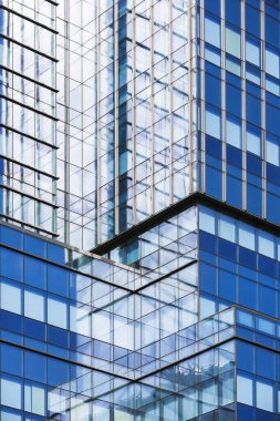 Mimari detaylar: Cam Duvar Modern bina Dış Yansıma Gelecek Sanatı arka planı