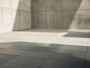 Döşeme beton duvar gölgesi Gri desen monokrom mimari ayrıntıları