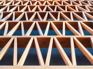 Ahşap duvar üçgeni geometri deseni Ahşap işçiliği mimari ayrıntıları Sanat arka planı 