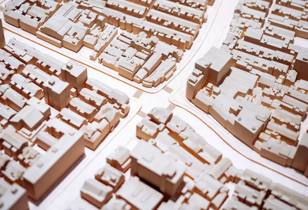 Model şehir planı hava görüntüsü Kentsel gelişim konsepti planı Akıllı şehir