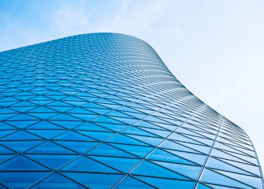 Mimari detaylar Cam Duvar Eğrisi Modern bina dış fonun