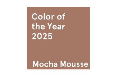 Barselona, İspanya - Aralık 05, 2024. Modern tasarım trendlerinin merkezi bir yönü olan Mocha ve Mousse gölgesinin sanatsal sunumu. Yaratıcılığa ilham vermek için ideal. 2025 yılının gösterim rengi.