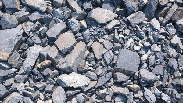 Background Many Various Sizes Gray Blue Sedimentary Stone Used Level — Stock Photo, Image
