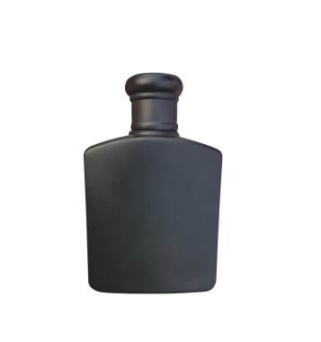 Siyah adamın parfüm şişesi şeffaf arkaplanda izole edilmiş, png dosyası.