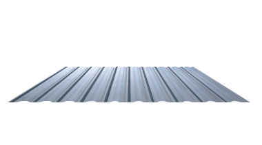 Perspektif görünümünde şeffaf arkaplan üzerinde izole edilmiş gri kıvrımlı çelik levha metali, png dosyası