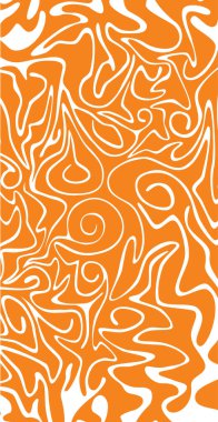 Kıvrımlı zarif vektör çizimi ile dikey sayfa kapağı çizimi turuncu şekiller