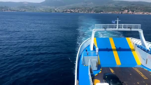 Βίντεο Από Πλοίο Στην Ελλάδα Euborea Island — Αρχείο Βίντεο