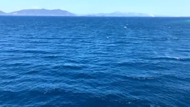 그리스 Euborea 섬에서 페리에서 수평선 동영상 — 비디오