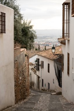 Granada, Endülüs, İspanya 'da Albaicin sokakları