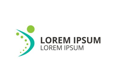 Tıbbi şirket, doktor kliniği, sağlık sektörü, hastane, ilaç veya eczane şirketleri için ortopedik logo tasarım vektör şablonu.