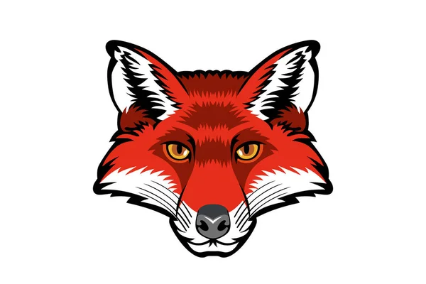 狐狸夹艺术卡通设计 狐狸头像标志 供任何运动用 — 图库矢量图片
