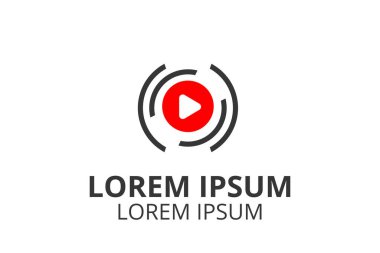 Herhangi bir radyo ya da yayın müziği ya da video için basit bir çalma logosu