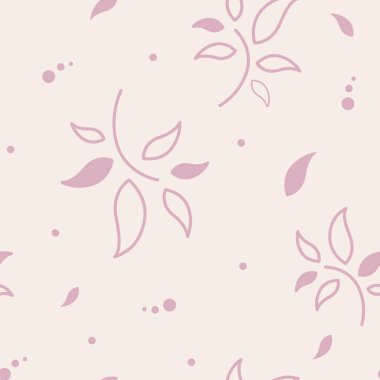 Şirin pembe, tropikal izler bırakıyor. Basit botanik arkaplan.