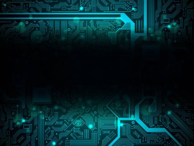 Yüksek teknoloji elektronik devre kartı vektör arka plan.