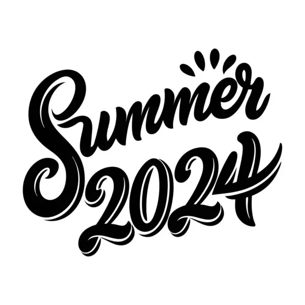 2024 yazında. El çizimi harfler. Tasarımınız için vektör illüstrasyonu