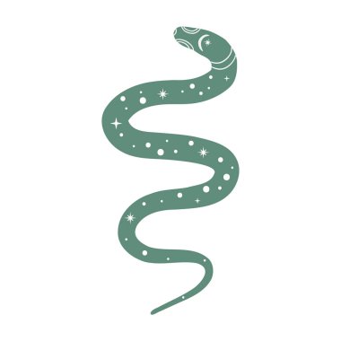 Vector illustration of a snake. Isolated on a white background. clipart