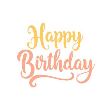 Doğum günü mektupların kutlu olsun. Tebrik kartı. Vektör illüstrasyonu.