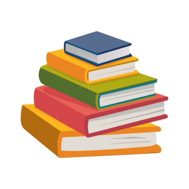 Kitap yığını, kitap okulu kütüphanesi, ayakta duran kitaplar.. 