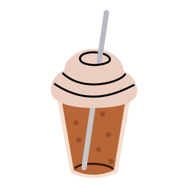 Saman simgesi resim çizimi olan kahve fincanı