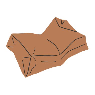 Çevre dostu kese kağıdının vektör çizimi. Düz stil, kağıt sergilenen bir ikon. Fast food teslimatı için kese kağıdı. Vektör illüstrasyonu.