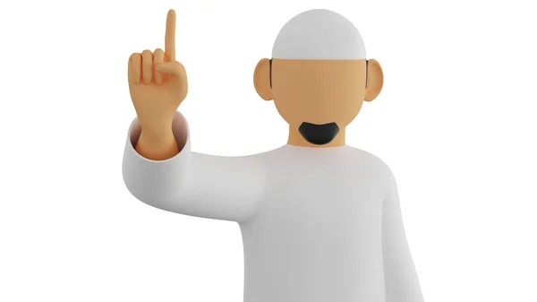  Tawheed için bir Müslümanın 3 boyutlu eğitici illüstrasyonu