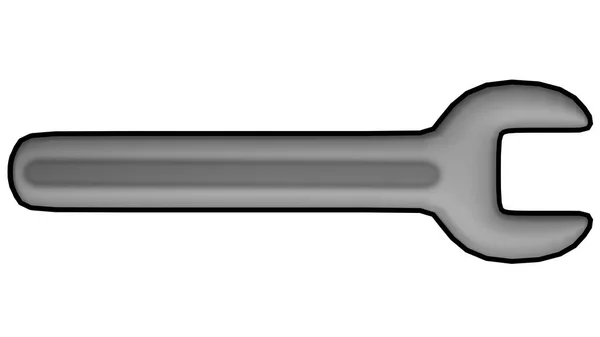A 3D Cartoon Illustration of Wrench for Web Design.