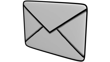 A 3D Cartoon Illustration of Mail For Website.