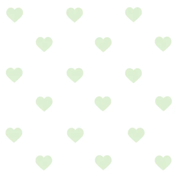 light green hearts on white ground seamless pattern