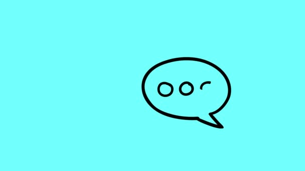 Con Objetivo Mostrar Dibujo Una Nube Diálogo Video Para Comunicación — Vídeo de stock