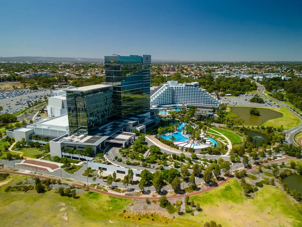 Perth Australien Februar 2023 Luftaufnahme Von Crown Perth Einem Resort — Stockfoto