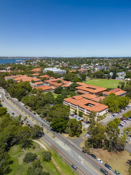 西澳大利亚大学珀斯分校的空中垂直拍摄 — 图库照片