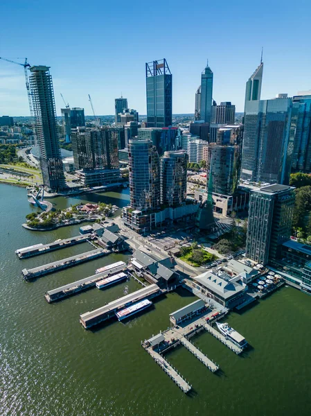 Aerial Vertical Shot Perth Cbd Daytime — Stock Photo, Image