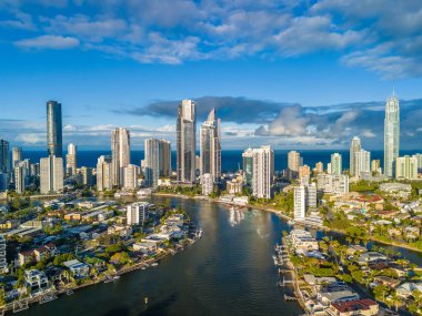 Aerial view of Gold Coast in Australia