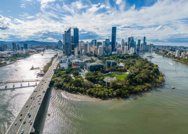 Avustralya 'daki Brisbane şehrinin hava manzarası