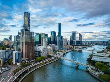 Avustralya 'daki Brisbane şehrinin hava manzarası