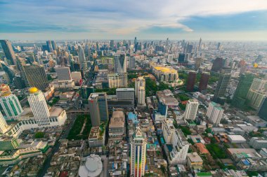Bangkok, Tayland - 18 Mayıs 2024: Tayland 'da Bangkok şehri gündüz görünümü