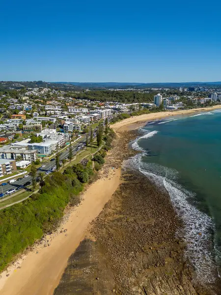 Günışığı Sahili, Queensland, Avustralya 'da Maroochydore' un dikey hava görüntüsü