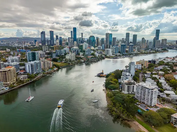 Avustralya 'daki Brisbane şehrinin hava manzarası